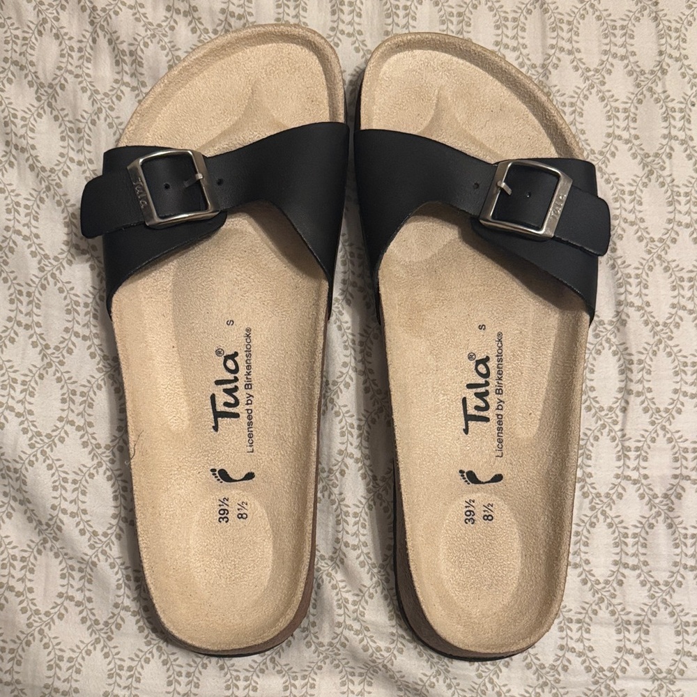 Tula Black Slide Sandals for Women